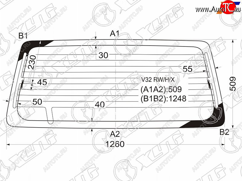 6 599 р. Стекло заднее (Цвет зеленый Обогрев) Mitsubishi Pajero 91-00 XYG V32 RW/H/X  с доставкой в г. Кемерово