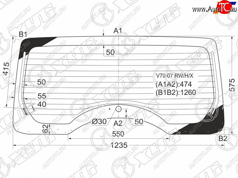 7 999 р. Стекло заднее (Цвет зеленый Обогрев) Mitsubishi Pajero 06-20 XYG V70-07 RW/H/X  с доставкой в г. Кемерово