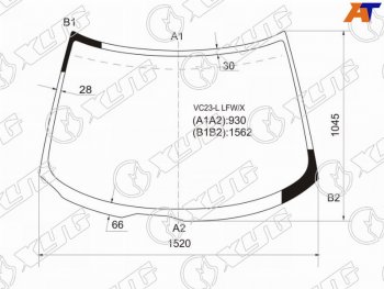 7 699 р. Стекло лобовое Nissan Serena 91-01 XYG VC23-L LFW/X  с доставкой в г. Кемерово. Увеличить фотографию 1