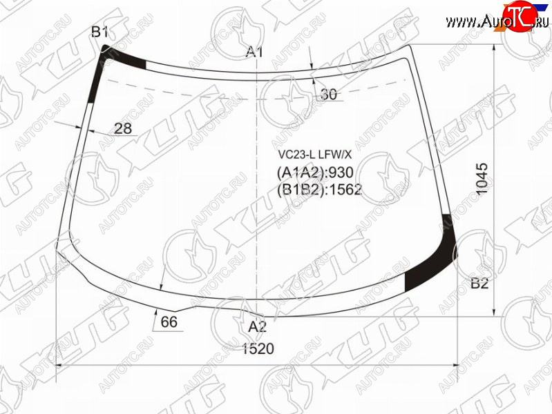 7 699 р. Стекло лобовое Nissan Serena 91-01 XYG VC23-L LFW/X  с доставкой в г. Кемерово
