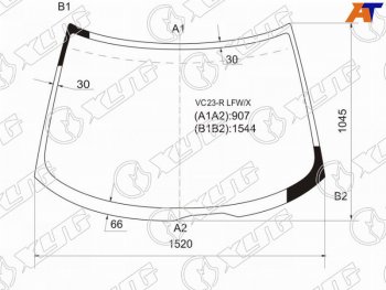 9 199 р. Стекло лобовое Nissan Serena 91-01 XYG VC23-R LFW/X  с доставкой в г. Кемерово. Увеличить фотографию 1