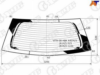 6 599 р. Стекло заднее (Цвет зеленый Обогрев) FAW Vita 07-10 XYG VITA-08-HBK RW/H/X  с доставкой в г. Кемерово. Увеличить фотографию 1