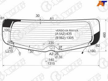 9 549 р. Стекло заднее (Цвет зеленый Обогрев Молдинг) Toyota Corolla Verso 04-09 XYG VERSO-04 RW/H/X  с доставкой в г. Кемерово. Увеличить фотографию 1