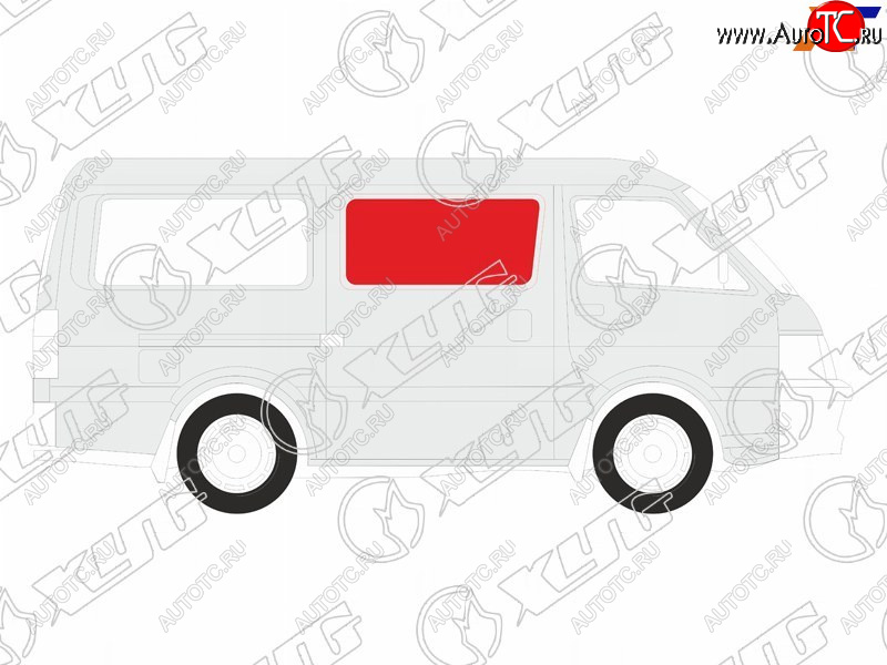 3 699 р. Стекло боковое опускное (Сзади Справа Цвет зеленый) Volkswagen Transporter 03-15  Multivan 03-15 XYG VW-T5 RD/RH/X  с доставкой в г. Кемерово