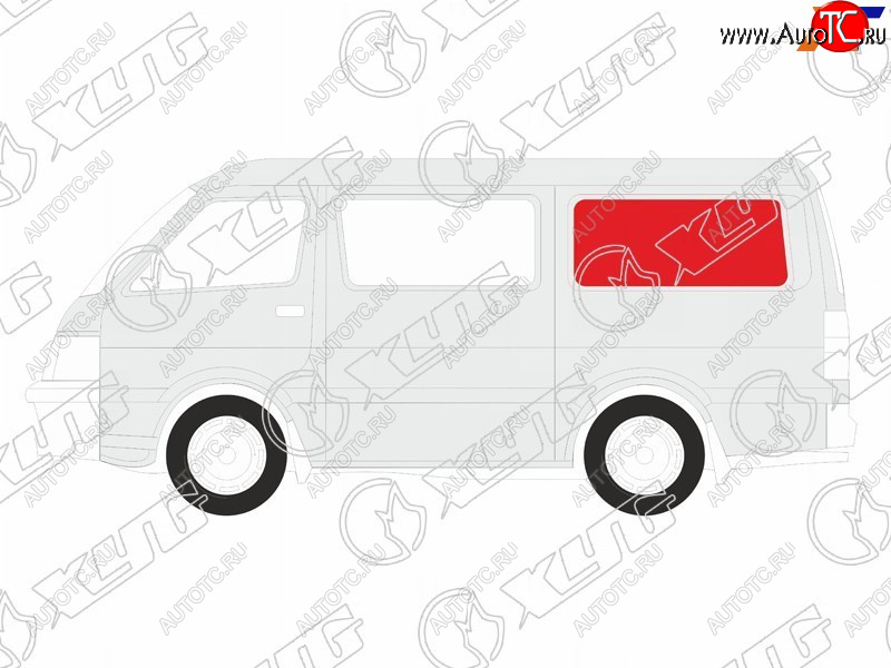 3 699 р. Стекло кузова боковое (не опускное) (Слева Цвет зеленый) Volkswagen Transporter 03-15  Multivan 03 XYG VW-T5 SW/LH/X  с доставкой в г. Кемерово