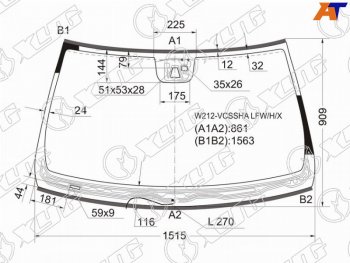 12 649 р. Стекло лобовое (Обогрев щеток Камера Датчик дождя Молдинг) Mercedes-Benz E-Class 09-13 XYG W212-VCSSHA LFW/H/X  с доставкой в г. Кемерово. Увеличить фотографию 1