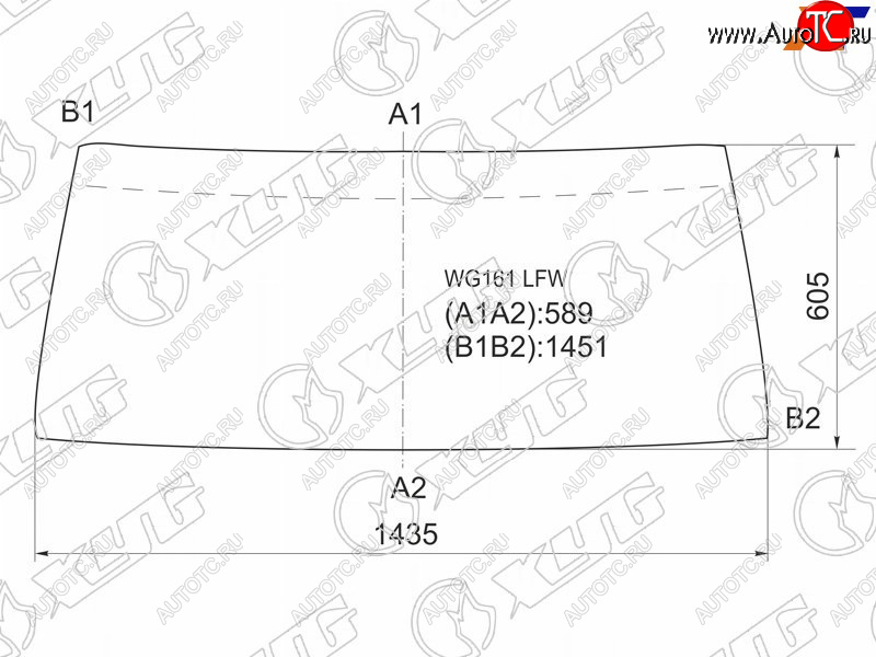 4 999 р. Стекло лобовое Nissan Patrol 87-97 XYG WG161 LFW  с доставкой в г. Кемерово