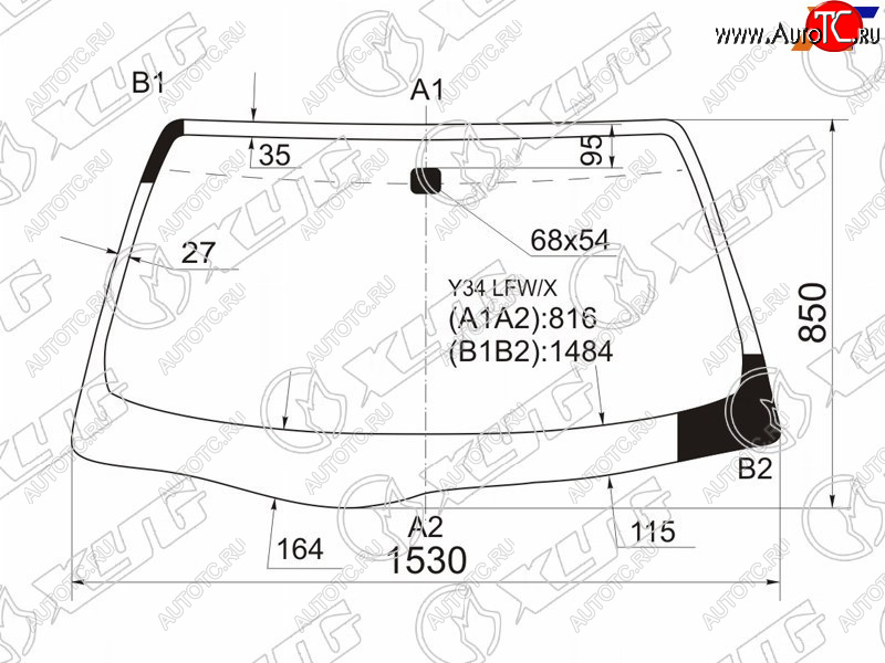 8 649 р. Стекло лобовое Nissan Cedric 99-04  Gloria 99-04 XYG Y34 LFW/X  с доставкой в г. Кемерово