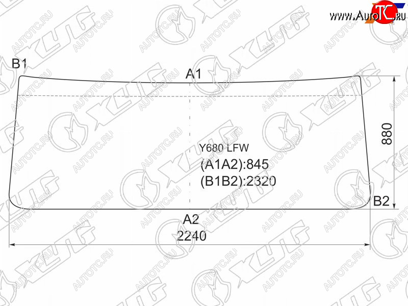 13 199 р. Стекло лобовое Hino Dolphin Profia 92-00  Kia Granto 00- XYG Y680 LFW  с доставкой в г. Кемерово
