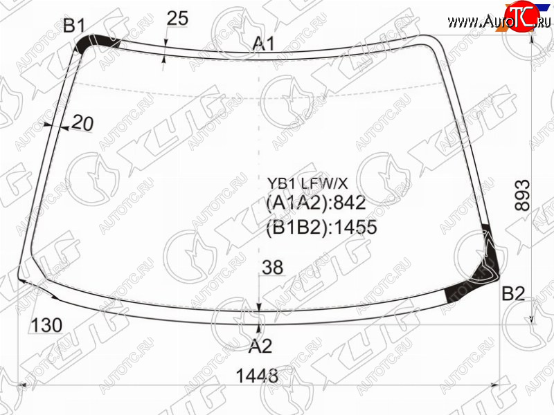 10 899 р. Стекло лобовое Suzuki Baleno 95-02  Cultus 95-02  Esteem 95-04 XYG YB1 LFW/X  с доставкой в г. Кемерово