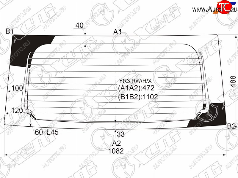 7 299 р. Стекло заднее (Цвет зеленый Обогрев) Nissan Moco 06-11  Suzuki MR Wagon 06-10 XYG YR3 RW/H/X  с доставкой в г. Кемерово