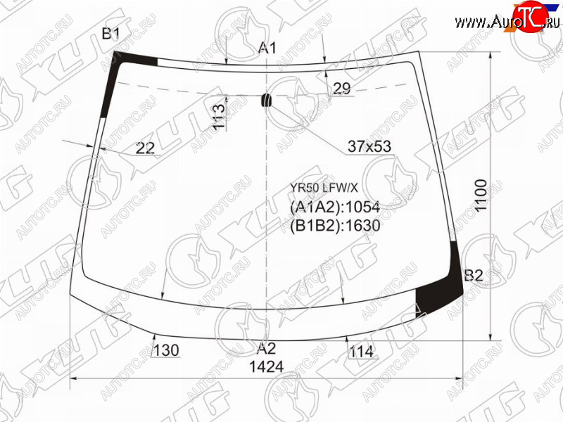 8 899 р. Стекло лобовое Toyota Noah 01-07  Voxy 01-07 XYG YR50 LFW/X  с доставкой в г. Кемерово