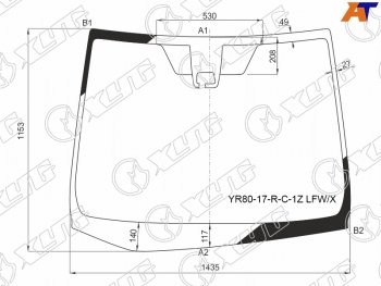 12 649 р. Стекло лобовое (Камера) Toyota Noah 17-22  Voxy 17-22  Esquire 17-21 XYG YR80-17-R-C-1Z LFW/X  с доставкой в г. Кемерово. Увеличить фотографию 1