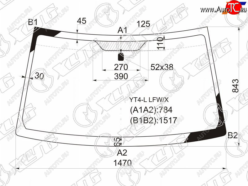 5 299 р. Стекло лобовое Suzuki Escudo 05-17  Grand Vitara 05-16 XYG YT4-L LFW/X  с доставкой в г. Кемерово