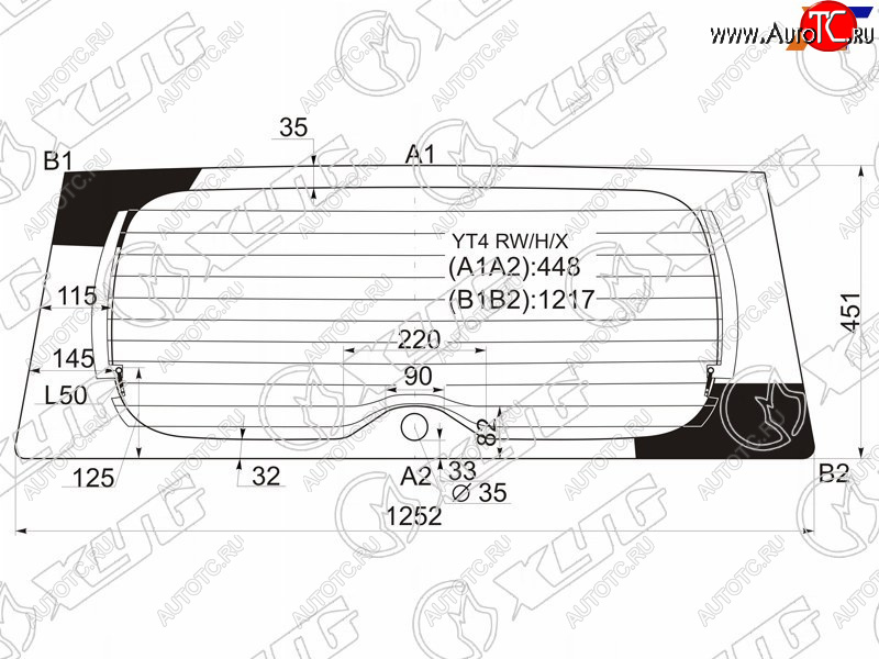 5 849 р. Стекло заднее (Цвет зеленый Обогрев) Suzuki Escudo 05-17  Grand Vitara 05-16 XYG YT4 RW/H/X  с доставкой в г. Кемерово