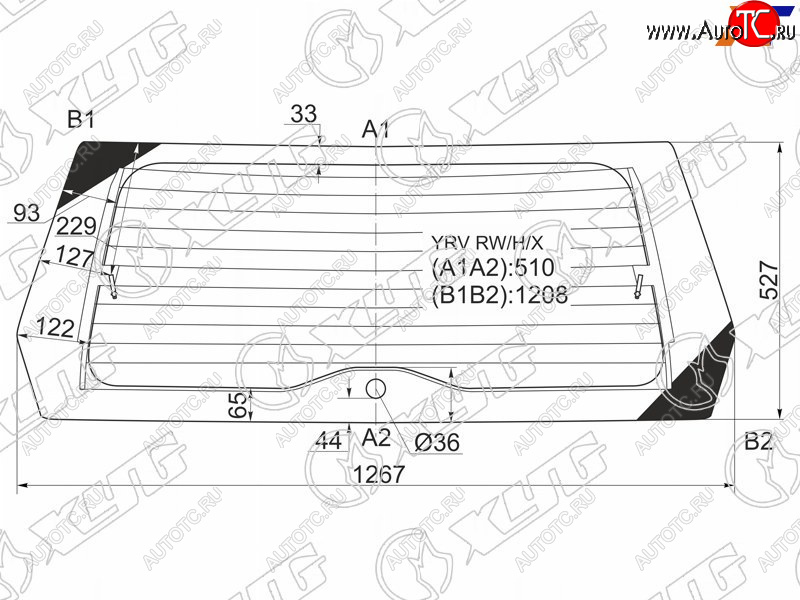 8 799 р. Стекло заднее (Цвет зеленый Обогрев) Daihatsu YRV 00-05 XYG YRV RW/H/X  с доставкой в г. Кемерово