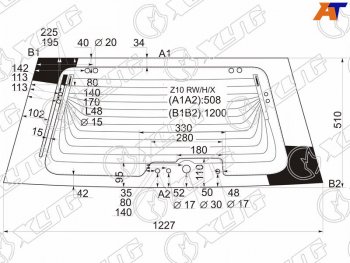 9 599 р. Стекло заднее (Цвет зеленый Обогрев) Nissan Cube 98-02 XYG Z10 RW/H/X  с доставкой в г. Кемерово. Увеличить фотографию 1