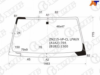 4 999 р. Стекло лобовое Toyota Hilux Pick Up 04-15  4Runner 02-09  Fortuner 04-15  Hilux Surf 02-09 XYG ZN215-VP-CL LFW/X  с доставкой в г. Кемерово. Увеличить фотографию 1