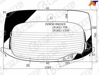 9 549 р. Стекло заднее (Цвет зеленый Обогрев Антенна) Toyota Prius (ZVW50) 15-23 XYG ZVW50 RW/H/X  с доставкой в г. Кемерово. Увеличить фотографию 1