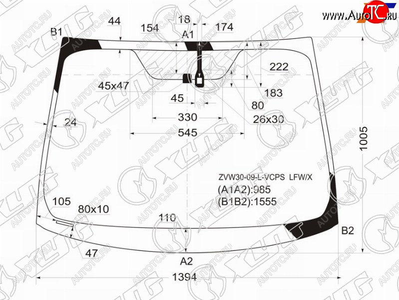 6 499 р. Стекло лобовое (Датчик дождя для Европейского рынка) Toyota Prius (ZVW30) 09-16  Prius PHV 12-16 XYG ZVW30-09-L-VCPS LFW/X  с доставкой в г. Кемерово