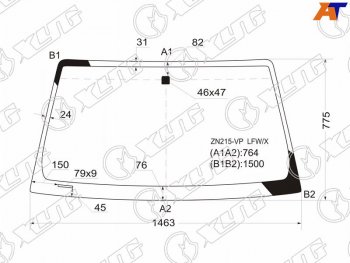 4 999 р. Стекло лобовое Toyota Hilux Pick Up 04-15  4Runner 02-09  Fortuner 04-15  Hilux Surf 02-09 XYG ZN215-VP LFW/X  с доставкой в г. Кемерово. Увеличить фотографию 1