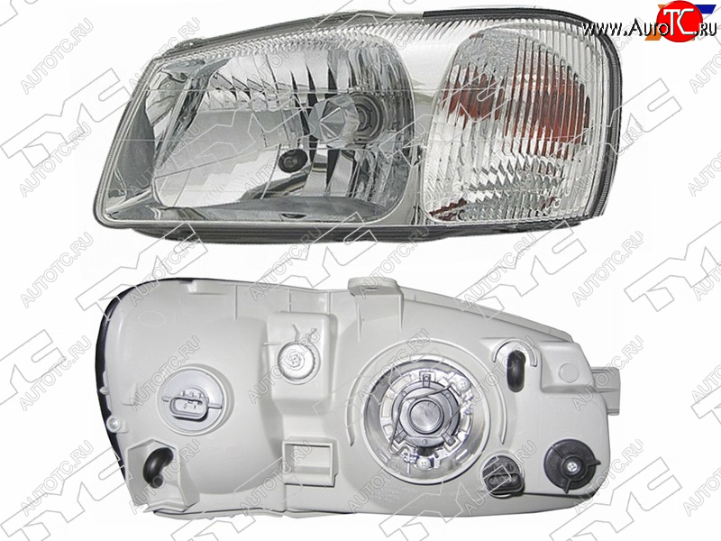 4 949 р. Фара левая (под электрокорректор) TYC  Hyundai Accent  седан ТагАЗ (2001-2012)  с доставкой в г. Кемерово