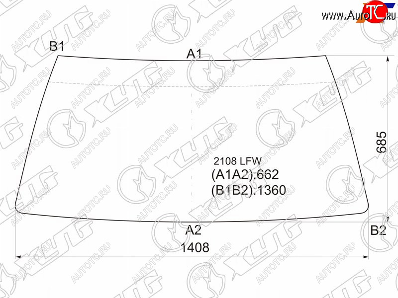 3 799 р. Стекло лобовое LADA 2108 84-04  2109 87-06  21099 90-04  2113 Samara 04-13 XYG 2108 LFW  с доставкой в г. Кемерово