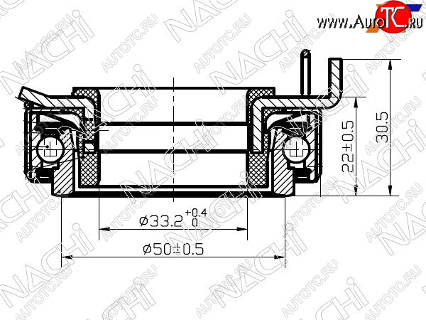 1 699 р. Выжимная муфта сцепления TOYOTA 1E2E3E4E5E3A4A2SZ NACHI 50SCRN31P-4  с доставкой в г. Кемерово