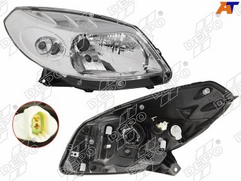 Фара RENAULT SANDERO 10-14 RH DEPO 551-1170R-LDEM1