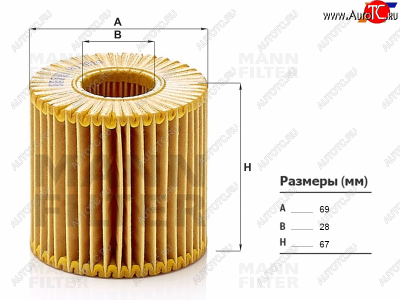759 р. Фильтр масляный картридж 2GR-FE MANN  Lexus RX350  AL10 (2008-2015), Toyota Camry  XV40 (2006-2011)  с доставкой в г. Кемерово