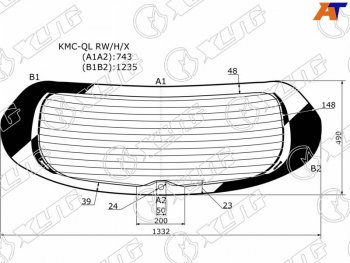 Стекло заднее (Цвет зеленый Обогрев) Kia Sportage 15-22 XYG KMC-QL RW/H/X