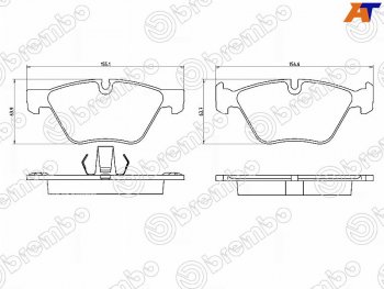 5 449 р. Колодки тормозные передние FL-FR SAT BMW 5 серия F10 рестайлинг, седан (2013-2017)  с доставкой в г. Кемерово. Увеличить фотографию 1