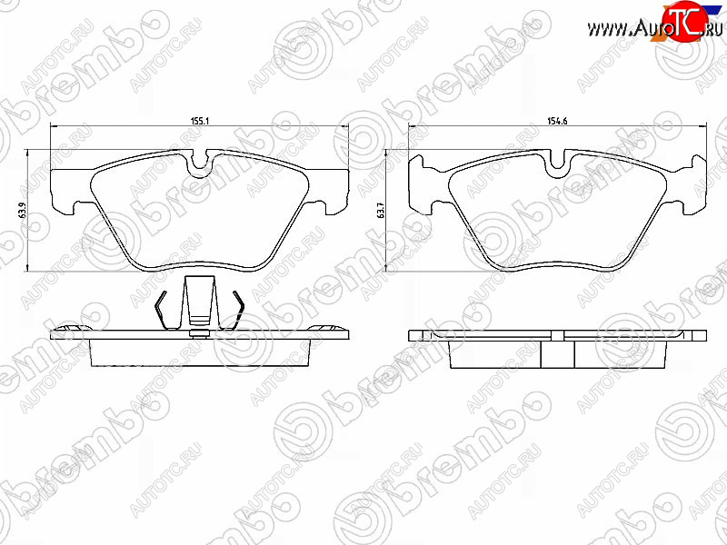 5 449 р. Колодки тормозные передние FL-FR SAT  BMW 5 серия  F10 (2009-2017) седан дорестайлинг, рестайлинг, седан  с доставкой в г. Кемерово