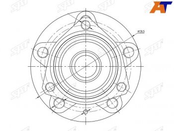 Ступичный узел передзад AUDI A3 03-13SKODA OCTAVIA 04-YETI 10-VW GOLF 03-08 SAT ST-1K0498621