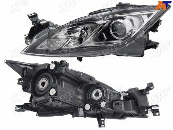 Фара левая (светлая) SAT Mazda 6  GH (2010-2012) рестайлинг лифтбэк, рестайлинг седан, рестайлинг универсал