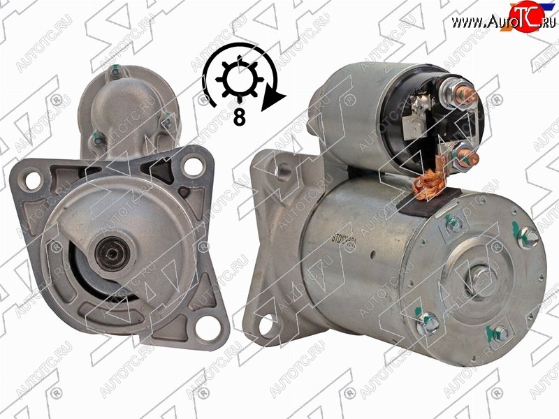 5 499 р. Стартер Kia Rio 00-05  Carens 02-06  Pride 90-11  Sephia 98-04 (0,9 kW Z=8) SAT ST-64-0061  с доставкой в г. Кемерово