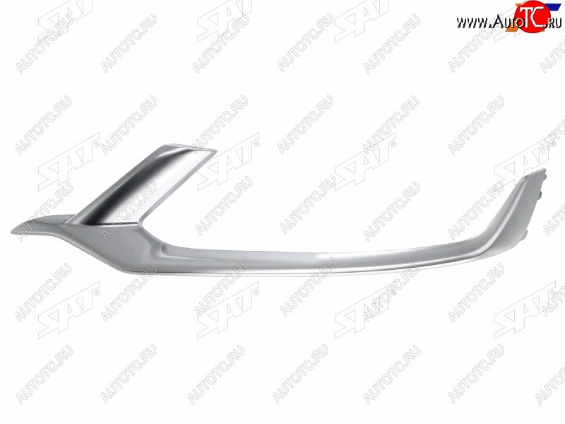 1 599 р. Левый молдинг решетки радиатора SAT Geely Coolray SX11 дорестайлинг (2018-2023) (хром)  с доставкой в г. Кемерово