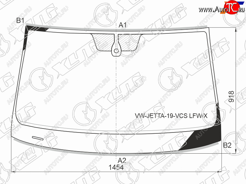 12 399 р. Стекло лобовое (Датчик дождя Молдинг) XYG Volkswagen Jetta A7 седан дорестайлинг (2018-2022)  с доставкой в г. Кемерово