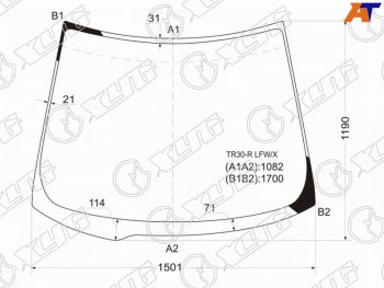 10 649 р. Стекло лобовое Toyota Estima 00-05  Previa 00-07 XYG TR30-R LFW/X  с доставкой в г. Кемерово. Увеличить фотографию 1