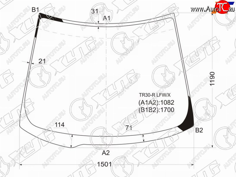 10 649 р. Стекло лобовое Toyota Estima 00-05  Previa 00-07 XYG TR30-R LFW/X  с доставкой в г. Кемерово