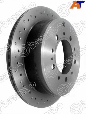 16 799 р. Диск тормозной задний Ø345 BREMBO Toyota Land Cruiser 200 дорестайлинг (2007-2012)  с доставкой в г. Кемерово. Увеличить фотографию 2