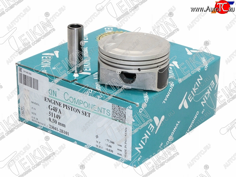 6 999 р. Поршни (к-т 4 шт) 050 KIA CEED 07-18I30 09-17RIO 11-17SOLARIS 10- G4FA TEIKIN 51149 050  с доставкой в г. Кемерово