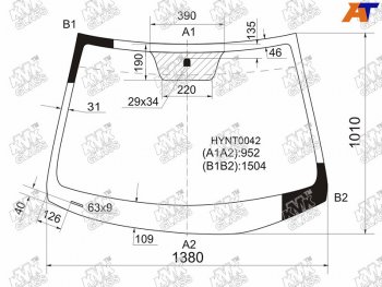 5 299 р. Стекло лобовое Hyundai Solaris 10-17  Kia Rio 11-17  Hyundai Accent 11-17                          KMK HYNT0042  с доставкой в г. Кемерово. Увеличить фотографию 1