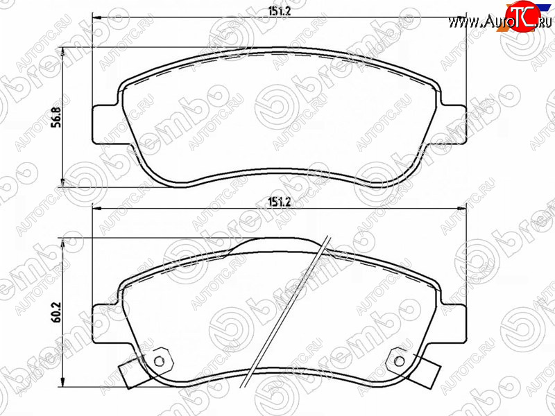 5 299 р. Колодки тормозные передние FL-FR SAT Honda CR-V RE1,RE2,RE3,RE4,RE5,RE7 дорестайлинг (2007-2010)  с доставкой в г. Кемерово