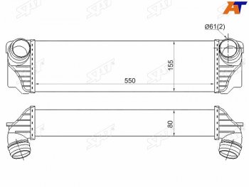 Интеркулер BMW 5-SERIES F10 09- SAT ST-17517805629