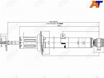 3 599 р. Стойка передняя LH SAT Toyota Crown S180 седан рестайлинг (2005-2008)  с доставкой в г. Кемерово. Увеличить фотографию 1