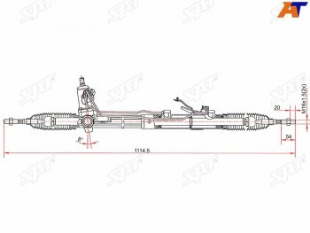 Рейка рулевая 2,7 LHD SAT Hyundai Santa Fe CM дорестайлинг (2006-2009)