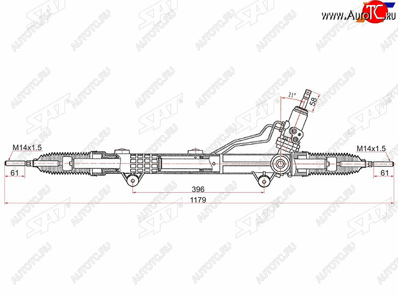 38 699 р. Рейка рулевая SAT Mercedes-Benz ML class W164 рестайлинг (2008-2011)  с доставкой в г. Кемерово
