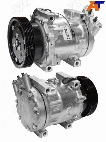 21 999 р. Компрессор кондиционера Nissan Almera 12-19  Qashqai 06-13  Renault Duster 10-21  Logan 04-16  S SAT ST-DC01-396-0  с доставкой в г. Кемерово. Увеличить фотографию 1