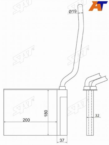 2 149 р. Радиатор отопителя салона FORD FOCUSC-MAX 04-MAZDA 3 03-MAZDA 5 05-VOLVO C 30 06-C70 05-S40  SAT ST-FDA5-395-0  с доставкой в г. Кемерово. Увеличить фотографию 1